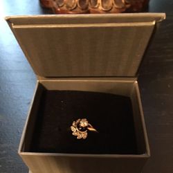 Genuine diamond ring/enhancer set