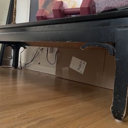 Low Long Black Wood Table