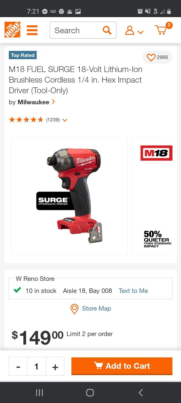 Milwaukee Surge * M18 TOOL ONLY *