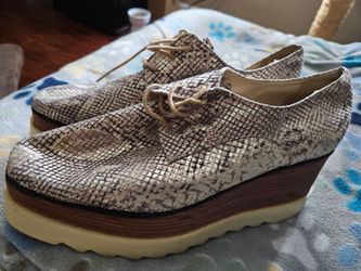 Snake Print Platform Shoes