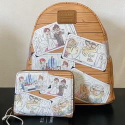 Loungefly Disney Pixar Up Carl & Ellie Photos Mini Backpack and Wallet