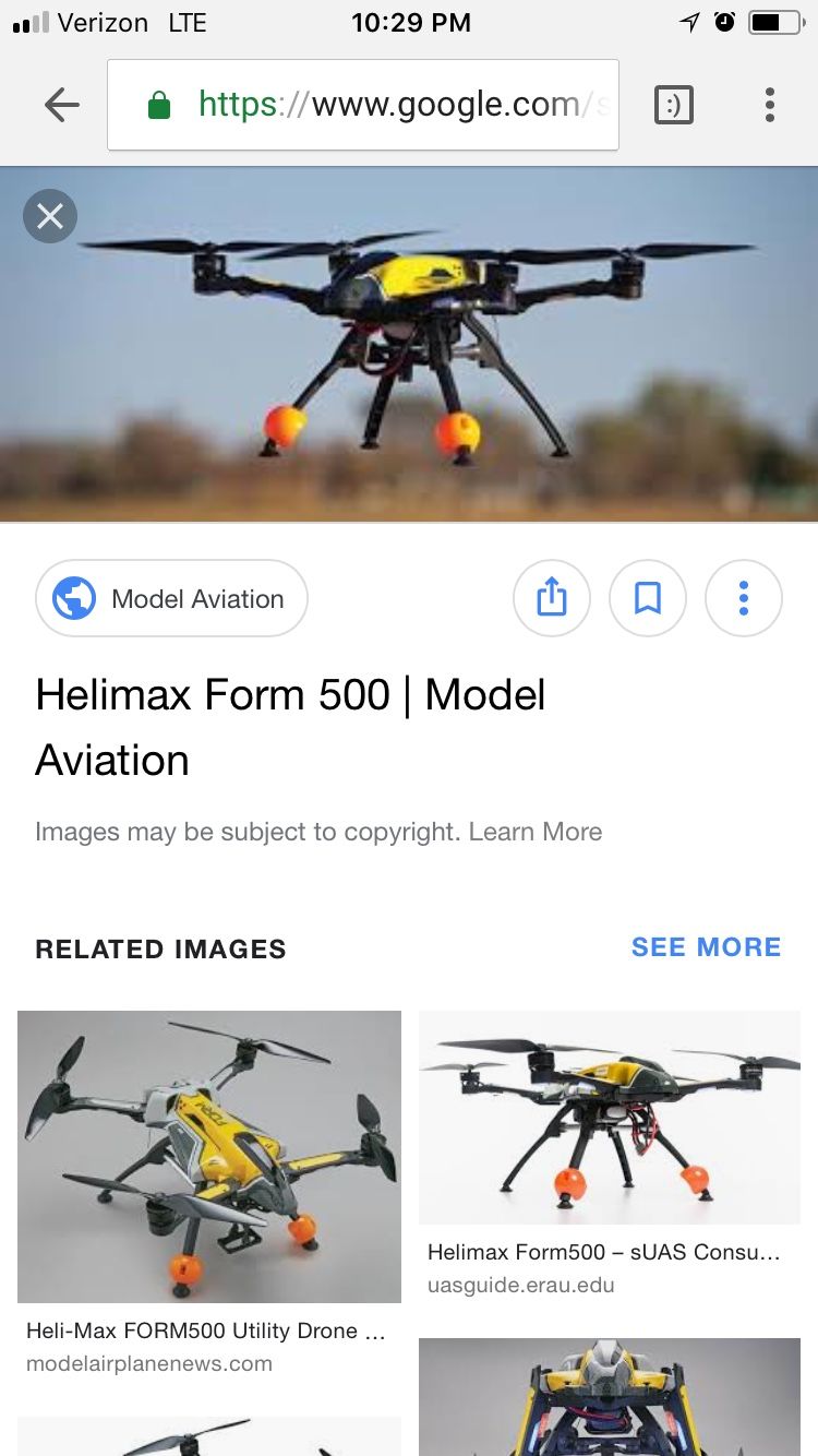 Heli-Max Form 500 Utility Drone - Like New Ready To Fly, Includes Flight Demo/Familiarization overview at time of sale