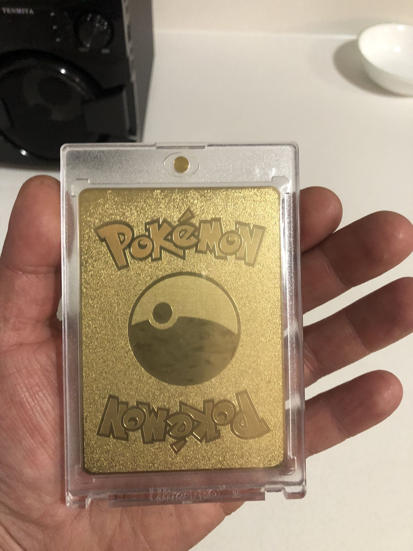 GOLD Mewtwo GX metal collector's Replica