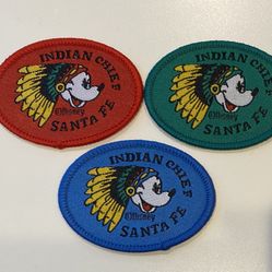 Set Of 3 Indian Chief Mickey Mouse Iron On Patches