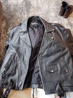 Leather coat size 56