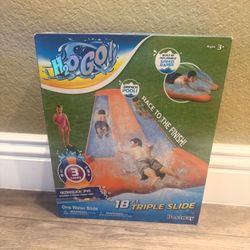 Bestway H2OGO! 18' Triple Water Slip N and Slide Kid's Pool Toys Outdoor SummerFirm $40 