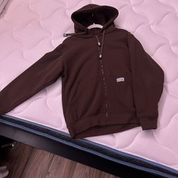 Brown heavyweight pro club jacket 