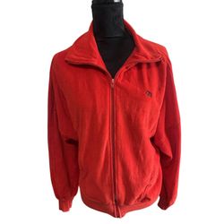 Vintage Oscar de la Renta Full Zip Velour Track Jacket Womens Size Medium Teal