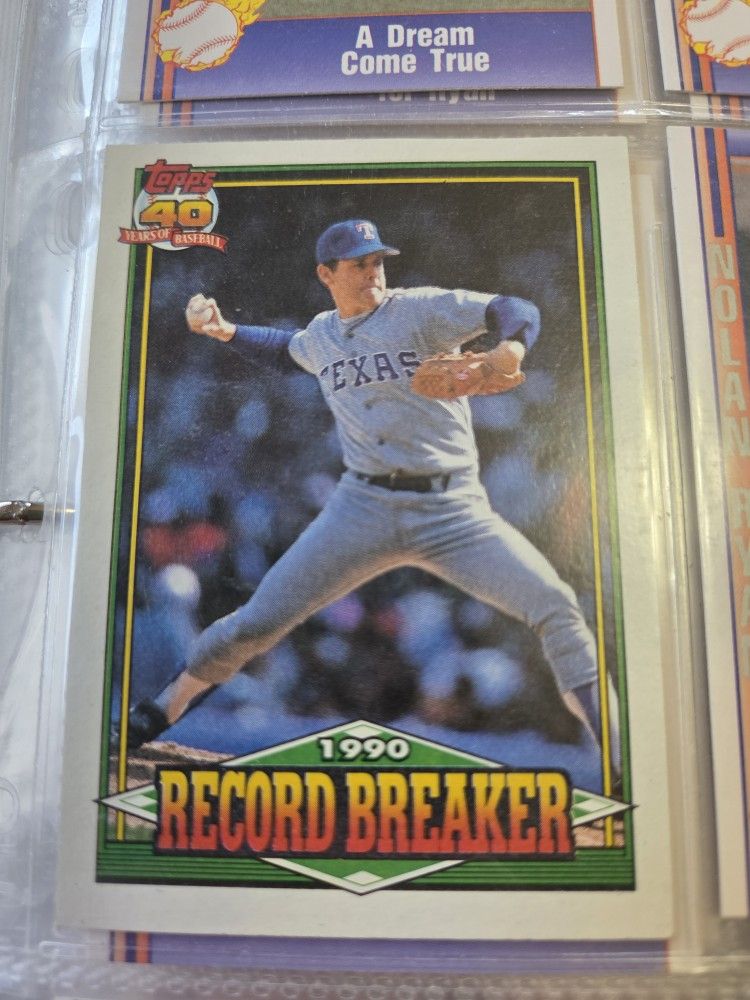 Large 400+ Topps Over 100 NOLAN RYAN. BO JACKSON  ERROR CARDS AND KEN G J !