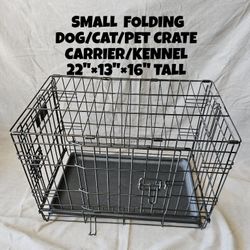 SMALL FOLDING DOG/CAT/PET CRATE/KENNEL/CARRIER 