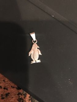 Sterling silver 926 small penguin pendant