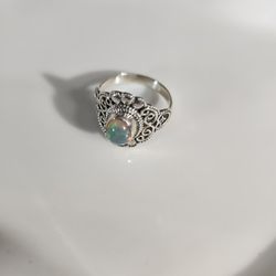 Sterling Silver Opal Ring