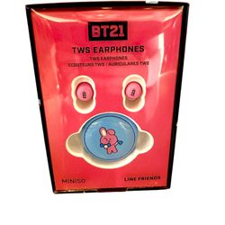 BT21 BTS Cookie Wireless Headphones BRAND NEW K-POP