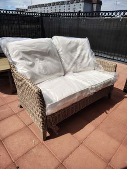 New. Hampton Bay Couch and coffee tables