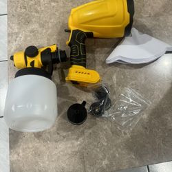 Paint Sprayer Compatible with Dewalt 20V Battery (Not Battery), HVLP Spray Paint Gun with 4 Copper Nozzles & 3 Patterns, Electric Paint Sprayer for Ho