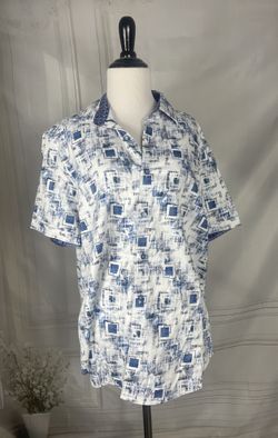 Robert Graham Men's Kendrick Size XL Woven Shirt Short Sleeve Cotton White