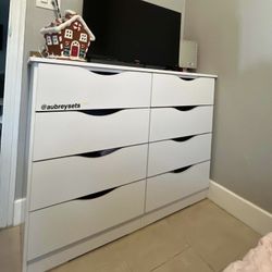 White 8 Drawer Dresser 