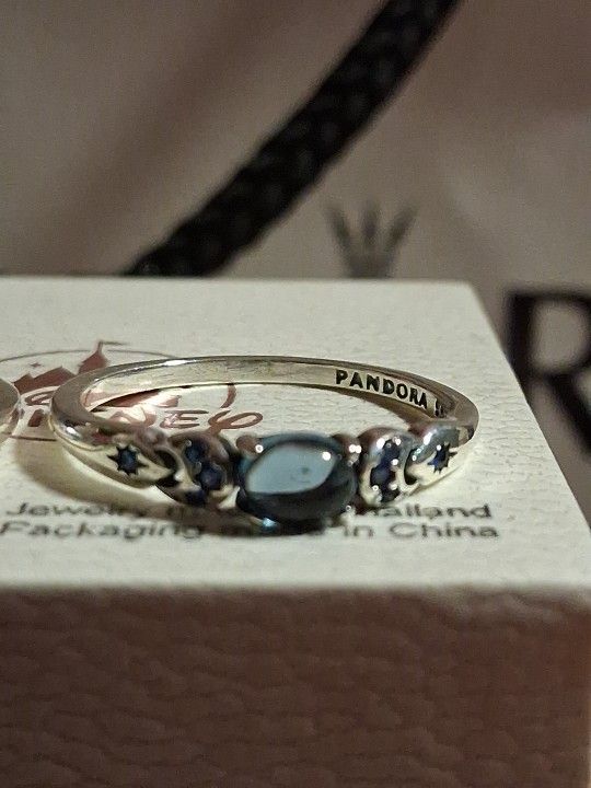 Pandora Disney Authentic Brand New princess Jasmines Aladdin Blue Crystal Rings Size 678 Available