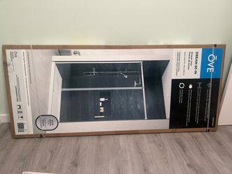 glass shower door  brand knew in box
