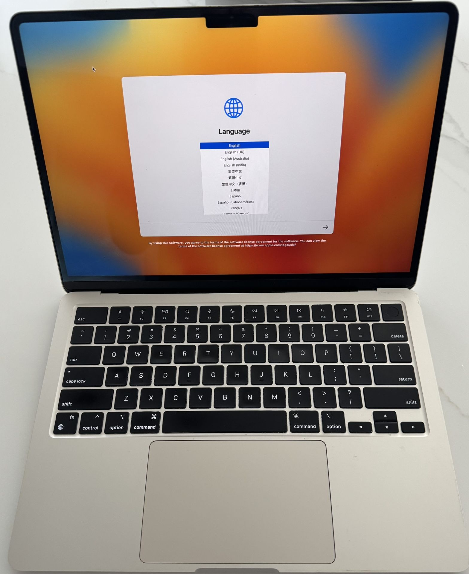 Apple MacBook Air 13”, Color: Starlight