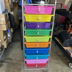 Honey-Can-Do CRT-02214 Rolling Office Organizer, 10-Drawer,Multicolored