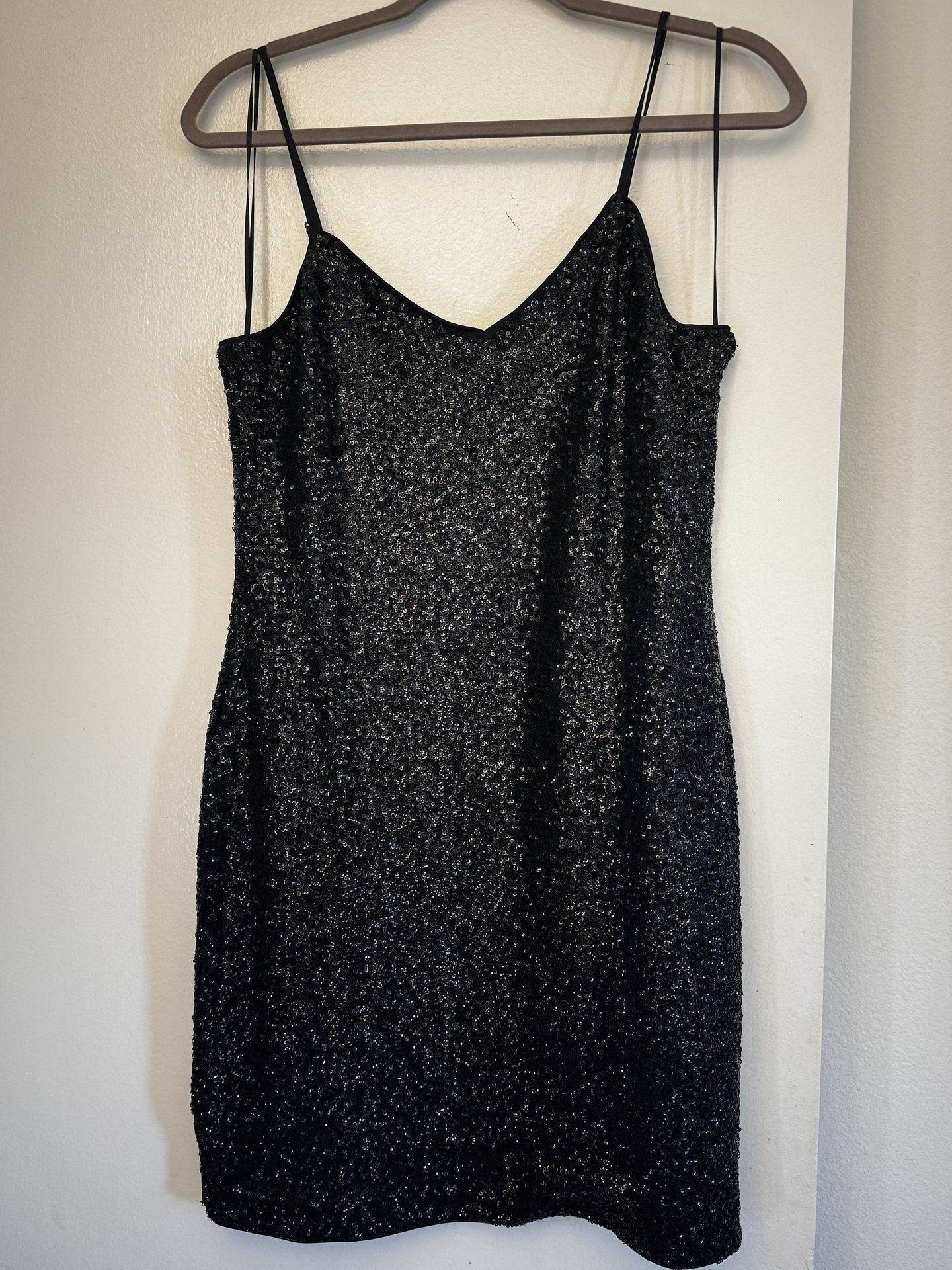 Sequined Black Dress