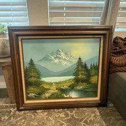 Original Whitman Framed Oil Canvas 