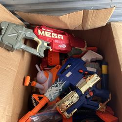 Nerf guns. Whole Box Full Of Them All Sizes