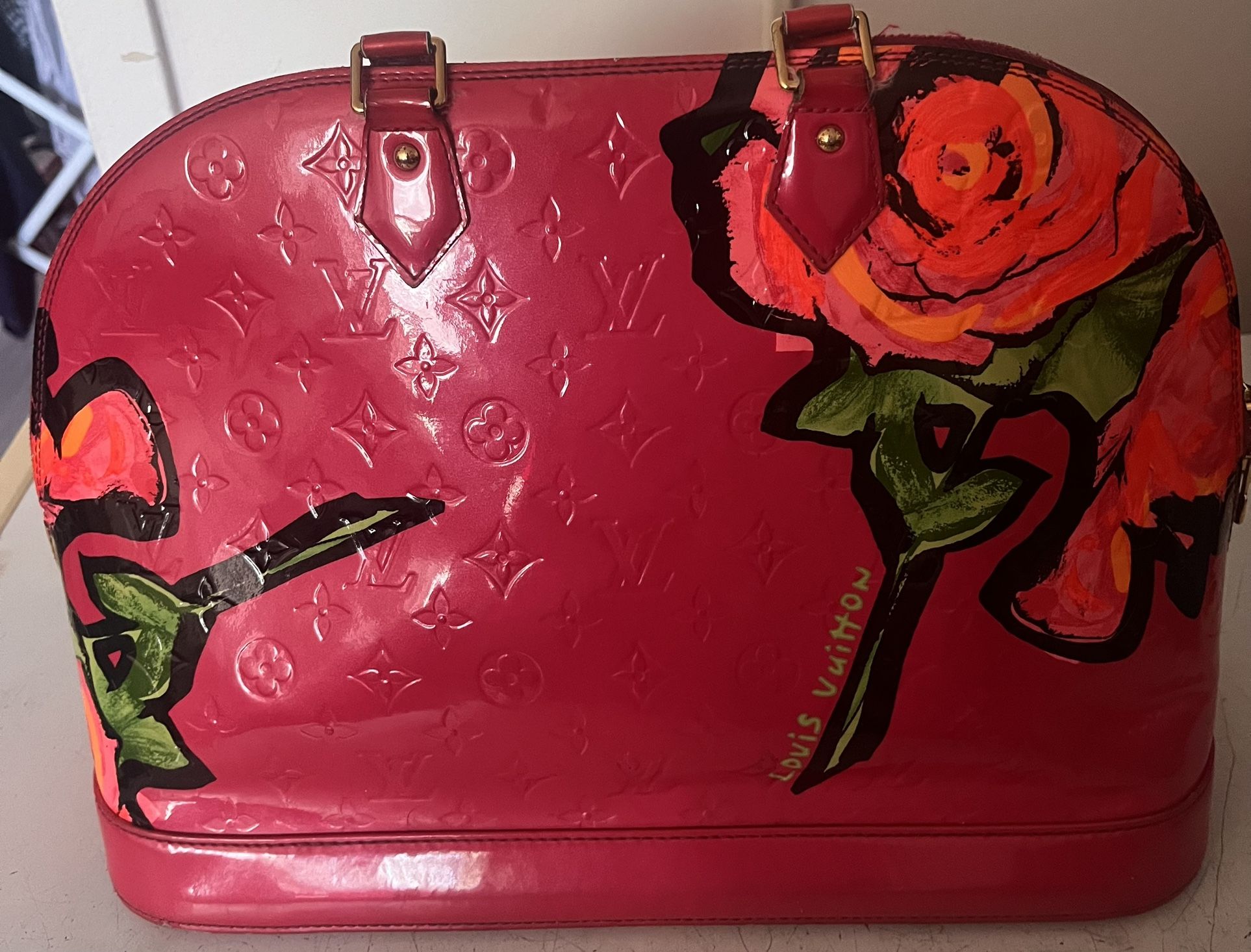 Louis Vuitton Alma GM Stephen Sprouse Pink Graffiti Roses Limited Edition