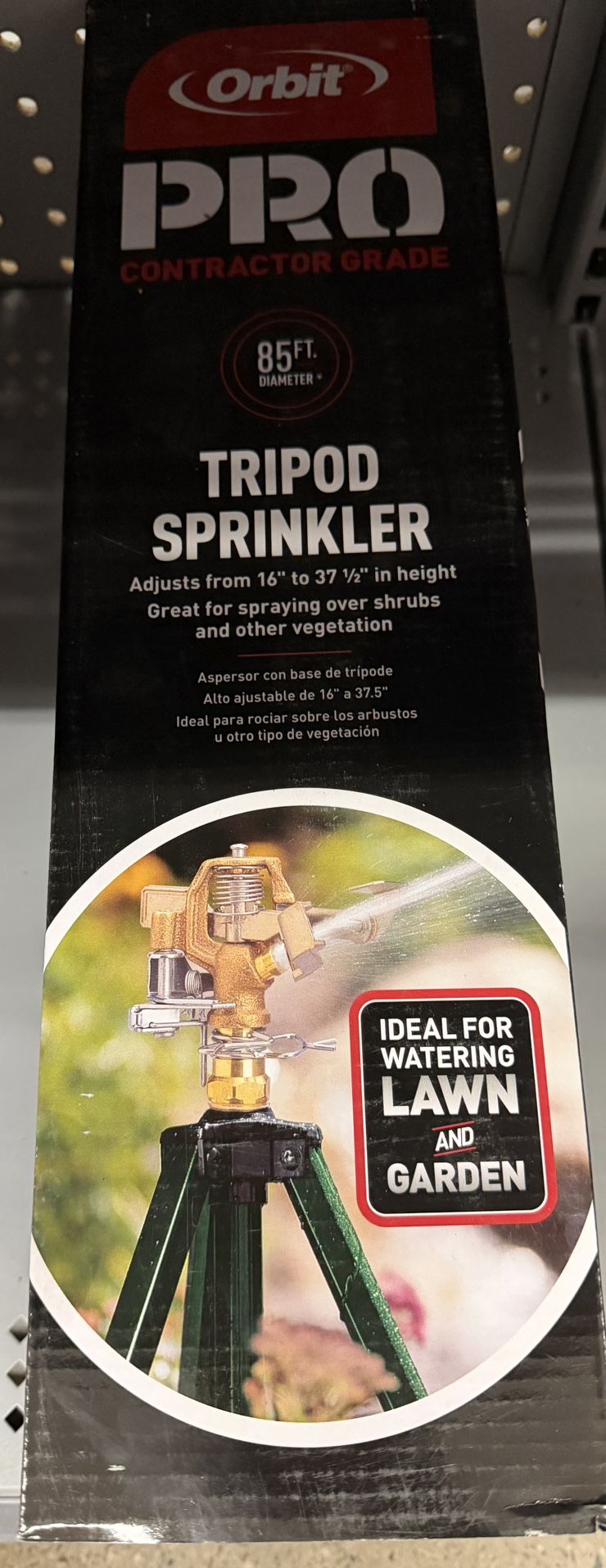 Orbit Zinc Adjustable Impact Tripod Watering Sprinkler