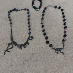 Dinosaur Necklaces And Bracelet 