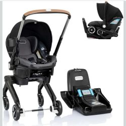 Evenflo Shyft DualRide Infant Car Seat Stroller Combo with Carryall Storage (Boone Gray)