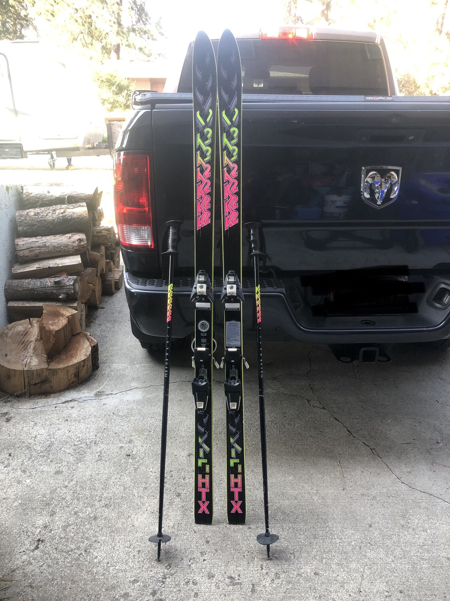 Snow Skiing K2 with K2 Performance Poles 5.6 1/4 ft.