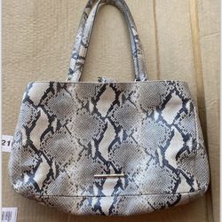 Elaine Turner Snakeskin Handbag Python Large Womens Purse