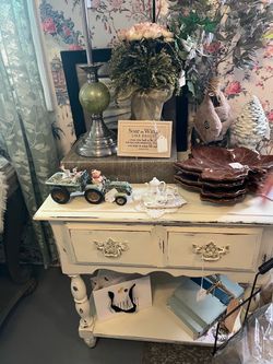 Set of two antique tables refurbished