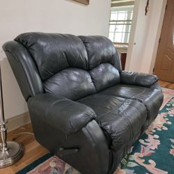 Leather Loveseat With Recliners