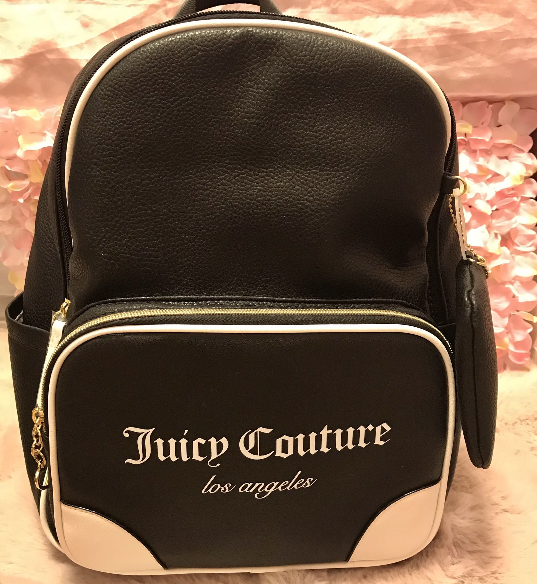 JUICY COUTURE Black Fashionista Sports Backpack Y2K
