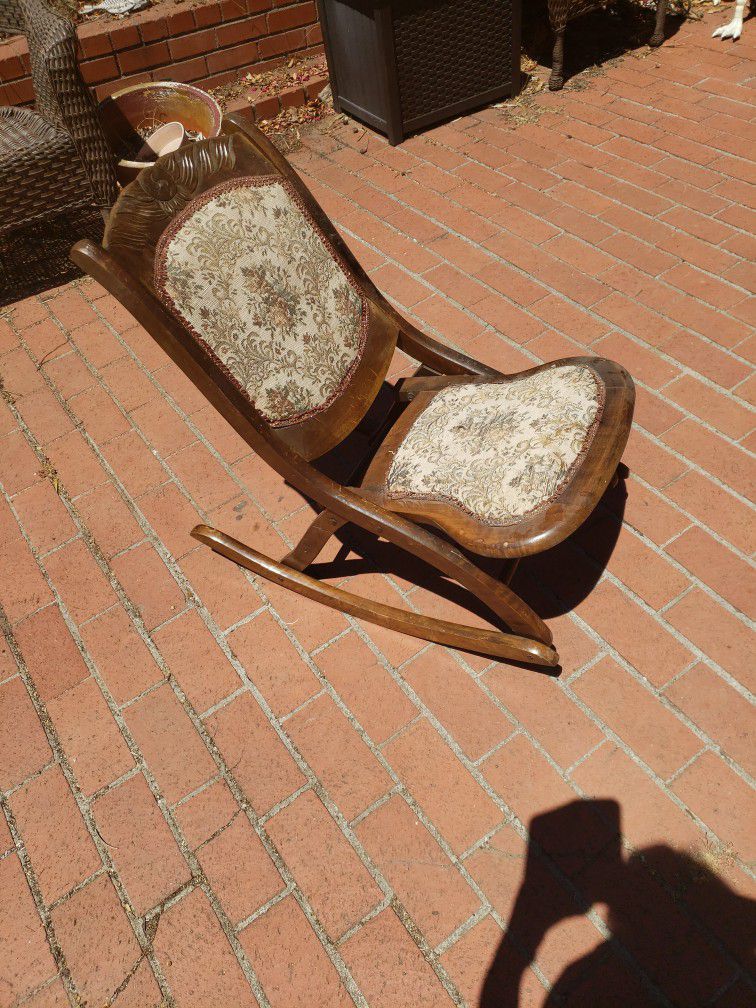 Vintage Antique Fold up Rocking Chair Small