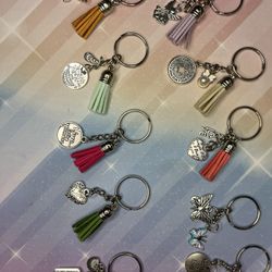 Cute Keychains With Tassel And Charm