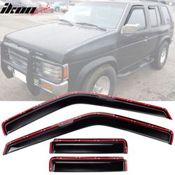 Fits 90-95 Nissan Pathfinder In Channel Window Visors Acrylic Sun Rain Guard 4PC