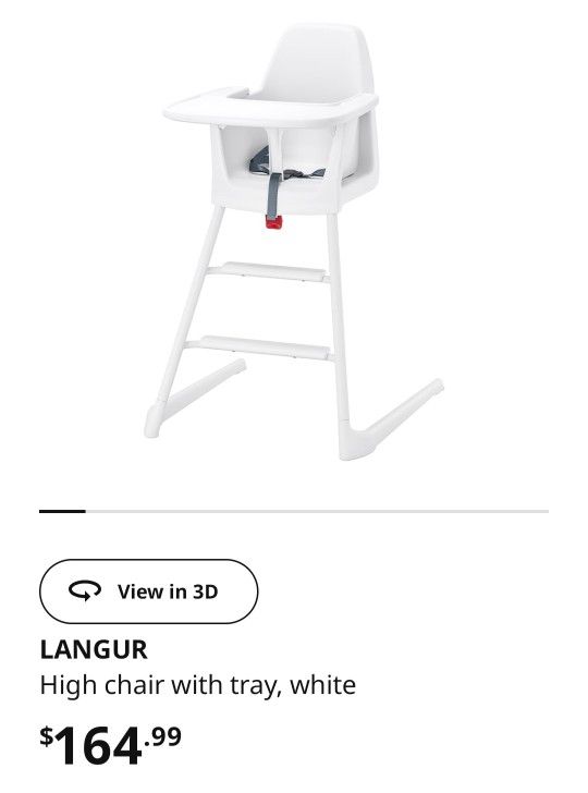 IKEA LANGUR High Chair With Tray