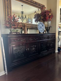 Antique Rosewood Dragon Cabinet