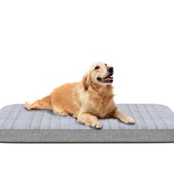 Large Inflatable Dog Bed with Washable Cover, Orthopedic Crate Pad w/Anti-Slip Bottom, Portable Bed