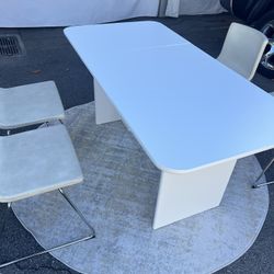 White Dining Table Set