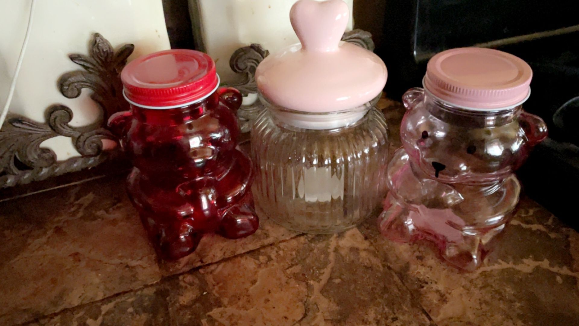 Viral Red & Pink Teddy Bear & Jar