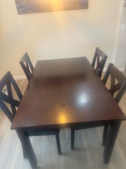 Dining table and chairs