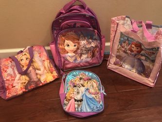 Princess backpacks and Bags