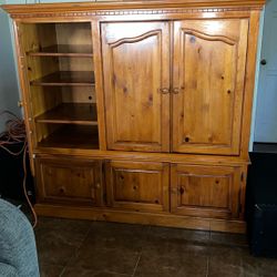 Entertainment Center  Gorgeous  Cedar Wood. Well Taken Care Of. 