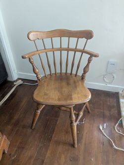 Wooden desk and chair
