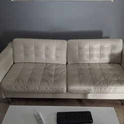 Free IKEA White Leather Couch Sofa
